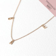 Picture of initial necklace name necklace three