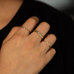 Load image into Gallery viewer, Picture of herringbone eternity ring 14k gold
