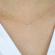 Picture of sagittarius zodiac sign diamond necklace