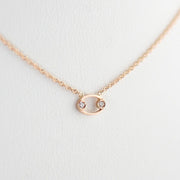 Picture of cancer zodiac sign diamond necklace