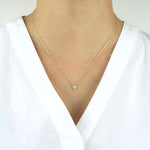 Load image into Gallery viewer, Picture of diamond heart pendant necklace pave
