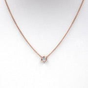 Picture of diamond solitaire necklace natural