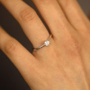 Picture of engagement ring moissanite engagement