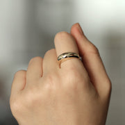 Picture of 14k gold 5mm dome ring 14k solid gold