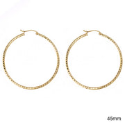 Picture of diamond cut hoop earrings 14k gold hoop
