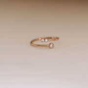 Picture of diamond ring bypass ring overlap open