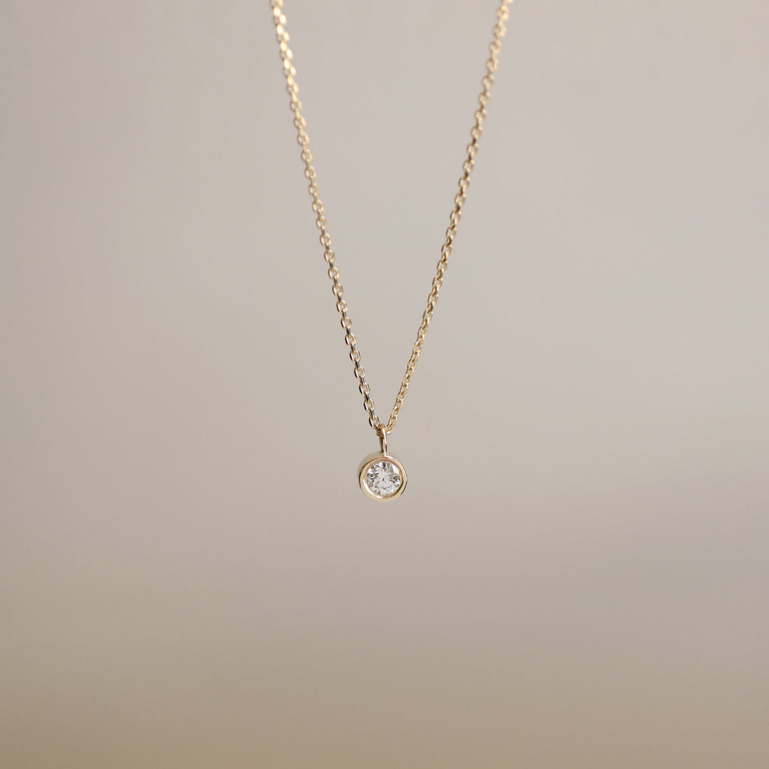 Picture of diamond solitaire necklace diamond