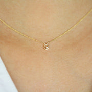 Picture of taurus zodiac sign diamond necklace