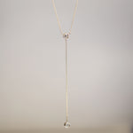 Load image into Gallery viewer, Picture of diamond lariat necklace long y drop
