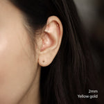 Load image into Gallery viewer, Picture of 10k 14k solid gold ball stud earrings
