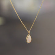 Picture of pear shape opal necklace natural opal