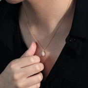 Picture of pear shape opal necklace natural opal