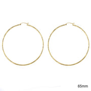 Picture of diamond cut hoop earrings 14k gold hoop