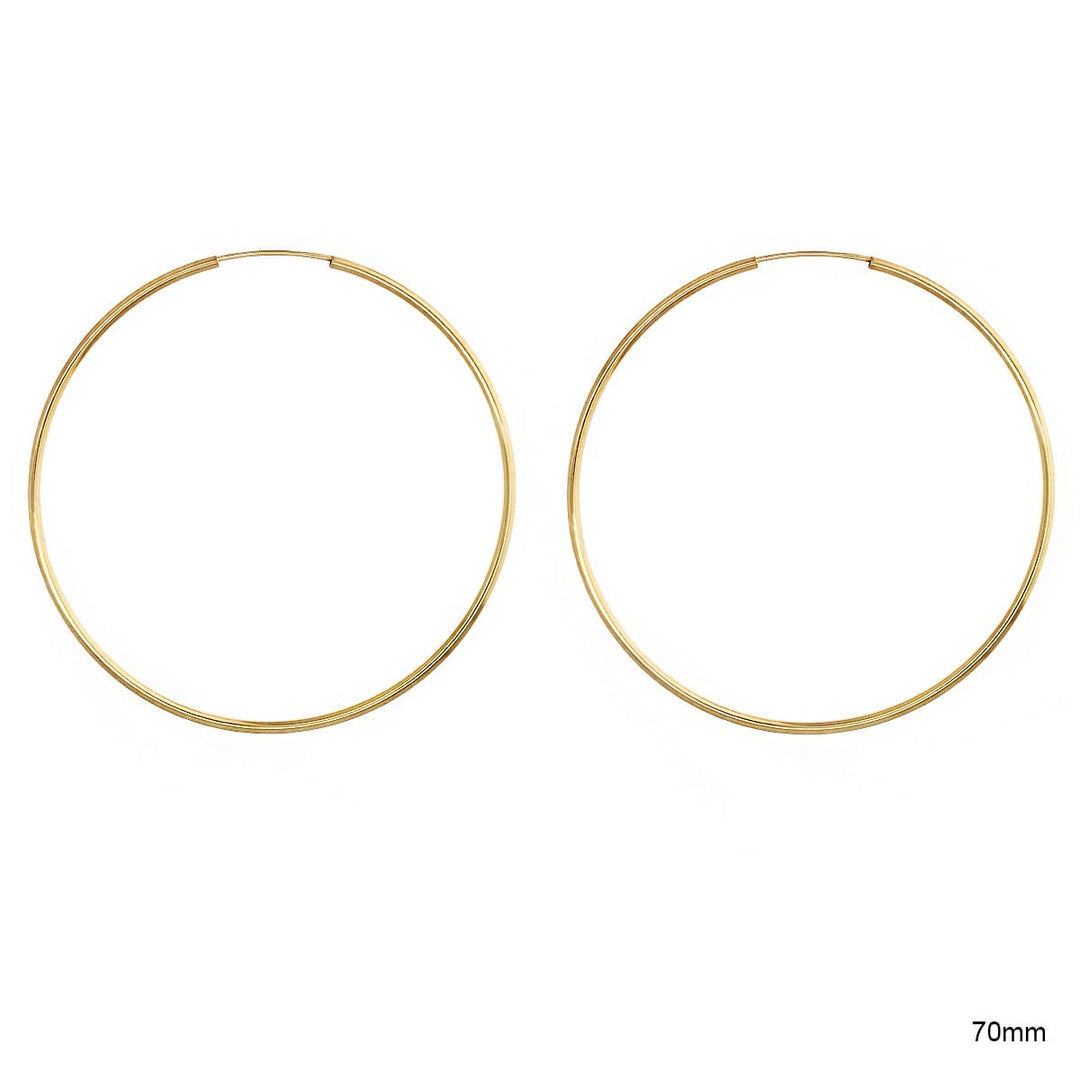 Picture of 14k solid gold hoop earrings hoop