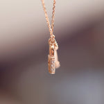 Load image into Gallery viewer, Picture of diamond lock and key pendant necklace
