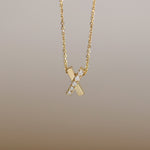 Load image into Gallery viewer, Picture of criss cross natural diamond necklace x
