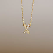 Picture of criss cross natural diamond necklace x