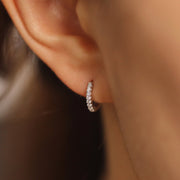 Picture of diamond huggie earrings 10mm diamond