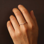 Picture of diamond chevron ring half eternity