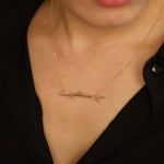 Load image into Gallery viewer, Picture of 14k gold branch necklace 14k gold tree
