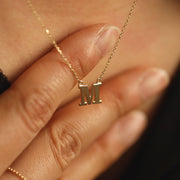 Picture of personalized initial necklace