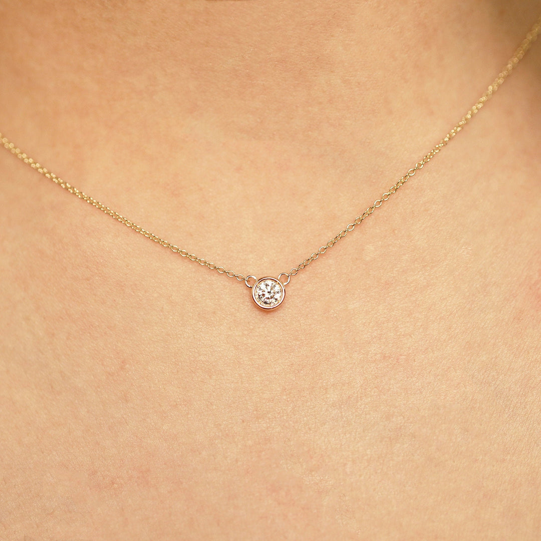 Picture of diamond necklace diamond solitaire