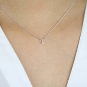 Picture of gemini zodiac sign diamond necklace