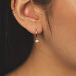 Load image into Gallery viewer, Picture of diamond earrings 11mm huggie earrings
