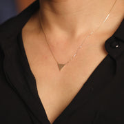 Picture of triangle symbol necklace 14k triangle