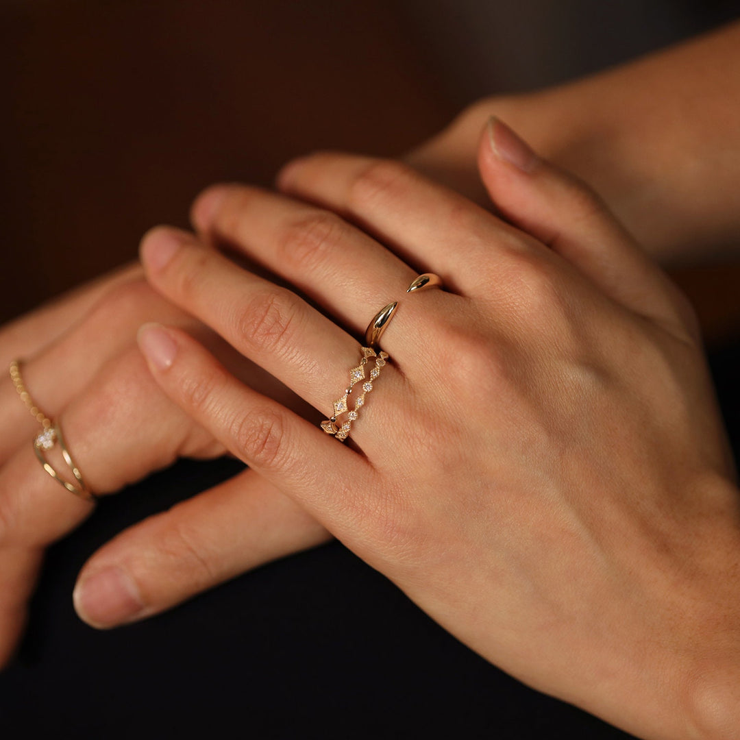 Picture of open cuff ring 14k gold open ring open