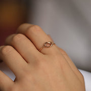 Picture of knot ring 14k solid gold ring knotted