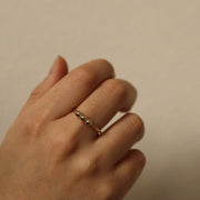 Picture of triple bead ring 14k beaded ring 14k