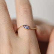 Picture of marquise tanzanite curve ring tanzanite