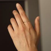 Picture of gold rings 14k solid gold heart ring
