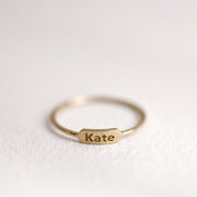 Picture of personalized name plate ring name band
