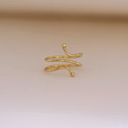Picture of screw ring wrap ring 14k gold screw ring