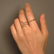 Picture of screw ring wrap ring 14k gold screw ring