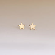 Picture of star studs 14k gold star earrings dainty