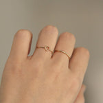 Load image into Gallery viewer, Picture of heart ring 14k solid gold open heart
