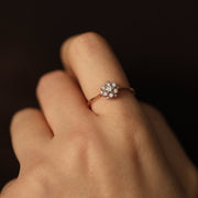 Picture of engagement ring flower diamonds cluster
