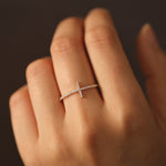 Load image into Gallery viewer, Picture of diamond cross ring diamond ring cross
