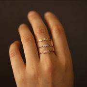 Picture of monogram ring gold name ring name band