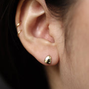 Picture of dainty studs solid gold earrings unique