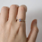 Picture of tanzanite solitaire ring marquise