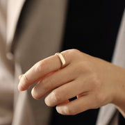 Picture of square gold ring 14k solid gold ring