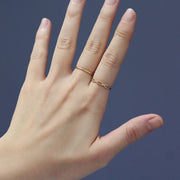 Picture of 14k solid gold bead ring twist bead ring