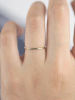 Load image into Gallery viewer, Picture of 14k solid gold 1mm band wedding band
