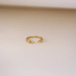 Load image into Gallery viewer, Picture of open cuff ring 14k gold open ring open
