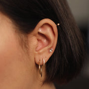 Picture of marquise white topaz gemstone stud