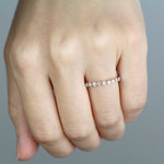 Load image into Gallery viewer, Picture of diamond ring half eternity ring 030 ctw
